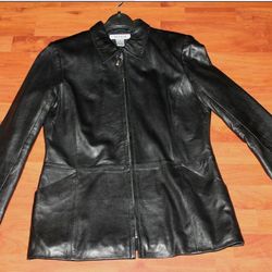 Like New ALFANI Black Soft Leather Jacket
