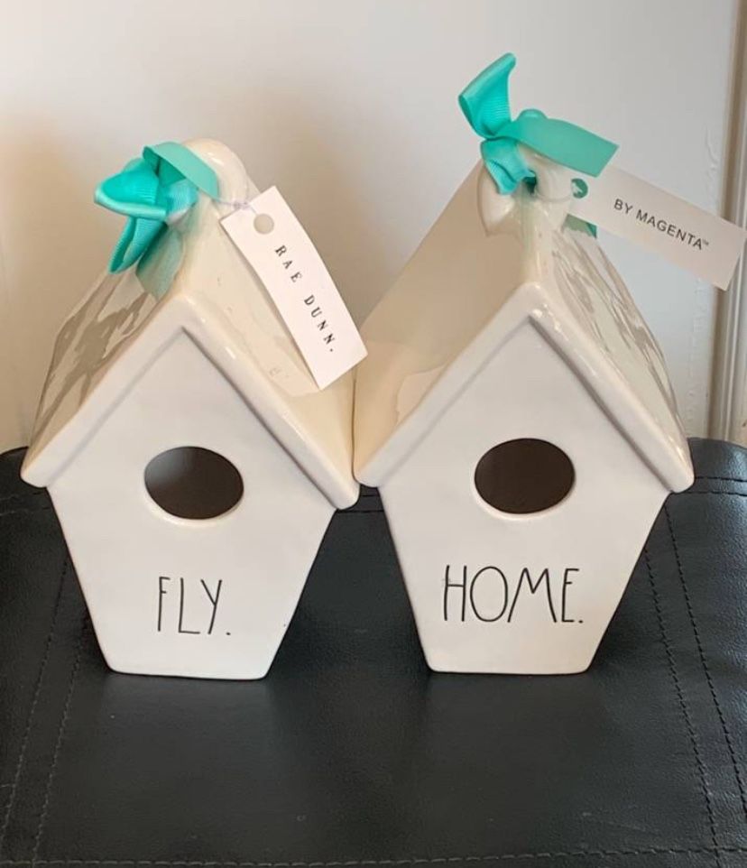 Rae Dunn By MAGENTA ceramic Bird Houses