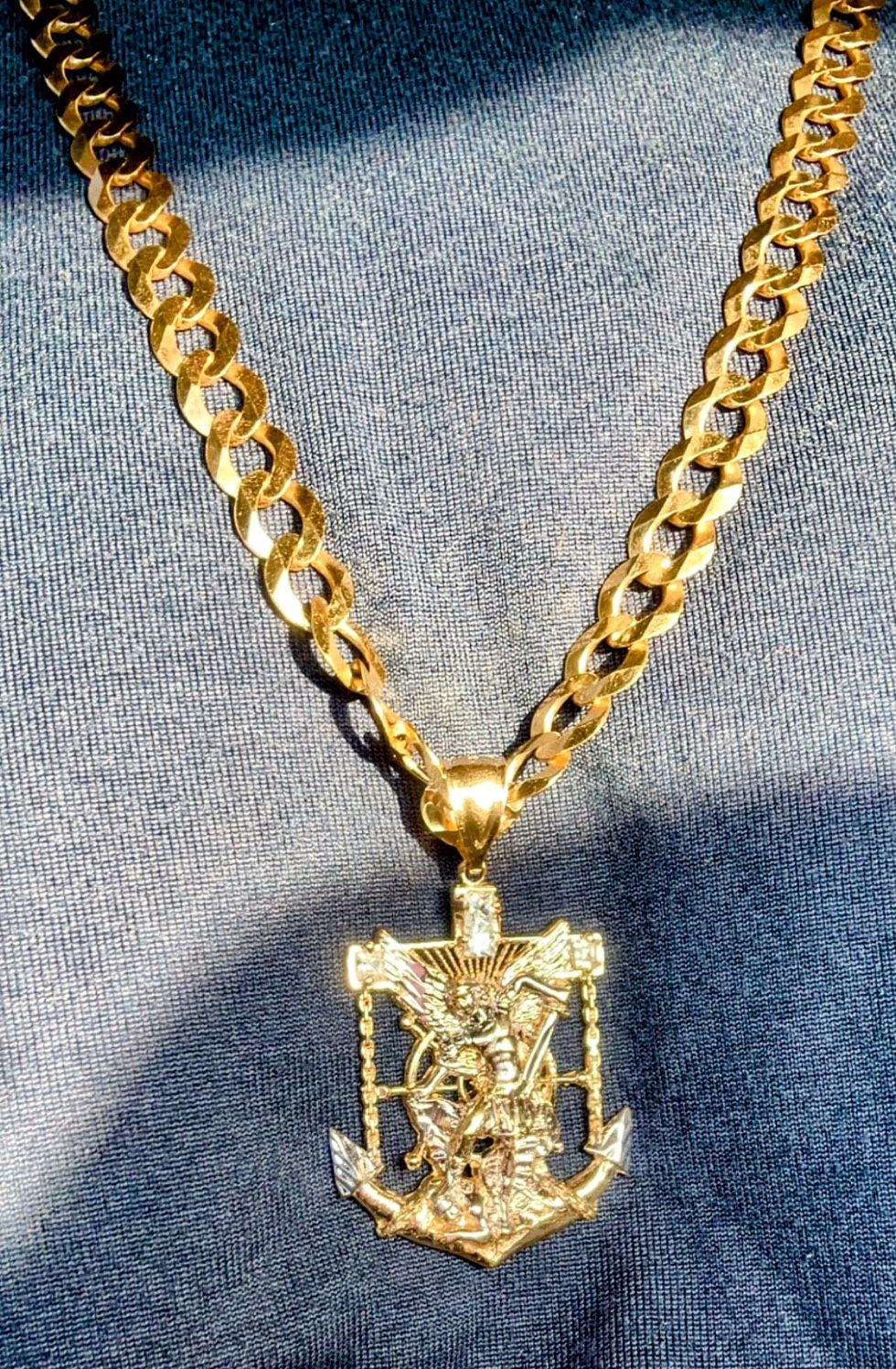 14k Saint Michaels Pendant