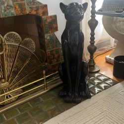 XL seated Panther Statue 31”