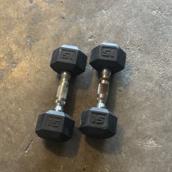 Set Of 15 Lb Dumbbells