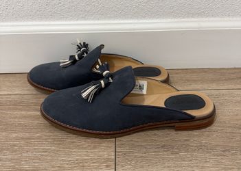 Sperry Topsider Suede Tassel Slip-On Mule - Navy 9.5 women’s like new