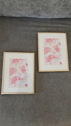 Belle Maison 4x6 Gold Photo Frames – Set of 2