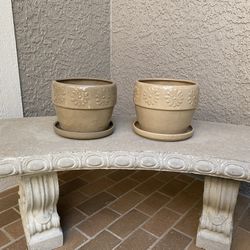 REDUCED TO SELL - 2 Ceramic Planter Pots - Indoor Or Outdoor 