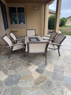 Fire pit lounge set