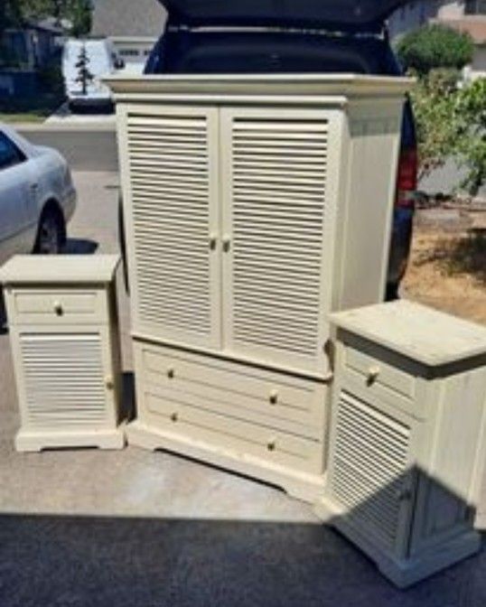 Armoire and Side Storage 