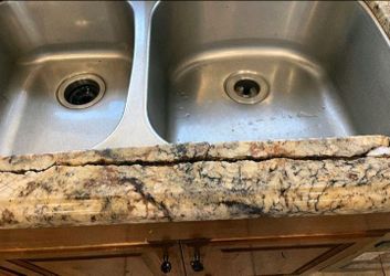 Cracked granite sinks??