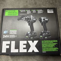 Flex 2 Tool Combo Kit,Hammer Drill w/Turbo Mode & Impact Drvr 