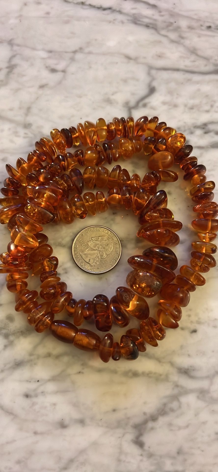 Navajo Native American Graduated Amber Necklaces 