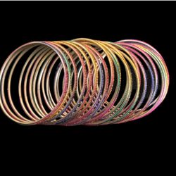 NEW Colorful Multicolored Bangle Bracelets (2 dozen) - size small/medium wrist
