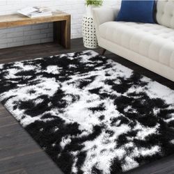 Area Rug for Bedroom Living Room, Machine Washable 4×6 Fluffy Shag Rug, Soft Plush Non Slip Carpet for Indoor Floor Bedside Nursery Kids Room, Home De