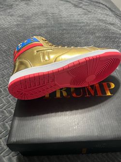 Trump High-Top Gold Sneakers with Box