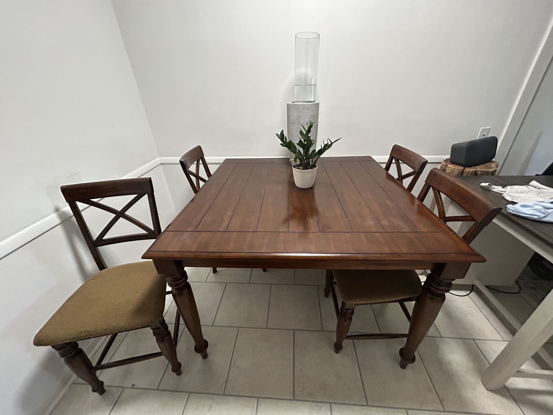 Tall Wooden Table And Chairs