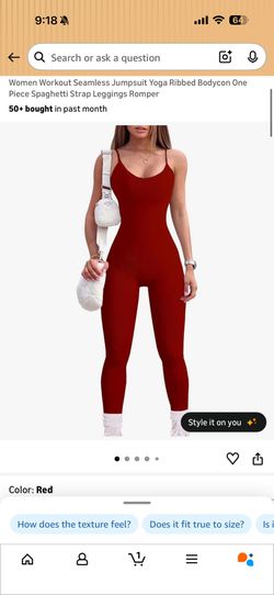 red jumpsuit