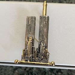 Twin Tower Brooch 