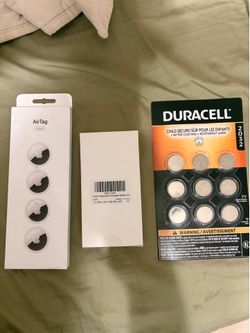 Apple AirTag 4-Pack Bundle with Cases & Duracell Batteries