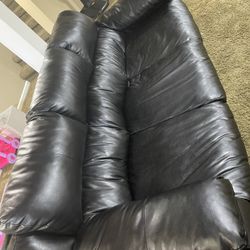 2 Leather Sofa And One Chair