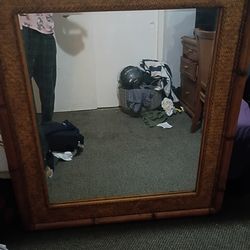 Tommy Bahama bamboo wicker mirror