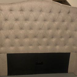 Princess Queen Size Headboard With USB Chargers On Both Sides