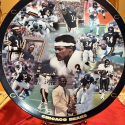 Danbury Mint Chicago Bears Walter Payton Plate with Career Stats