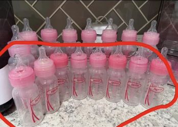 4oz Pink Dr Brown Bottles NEW
