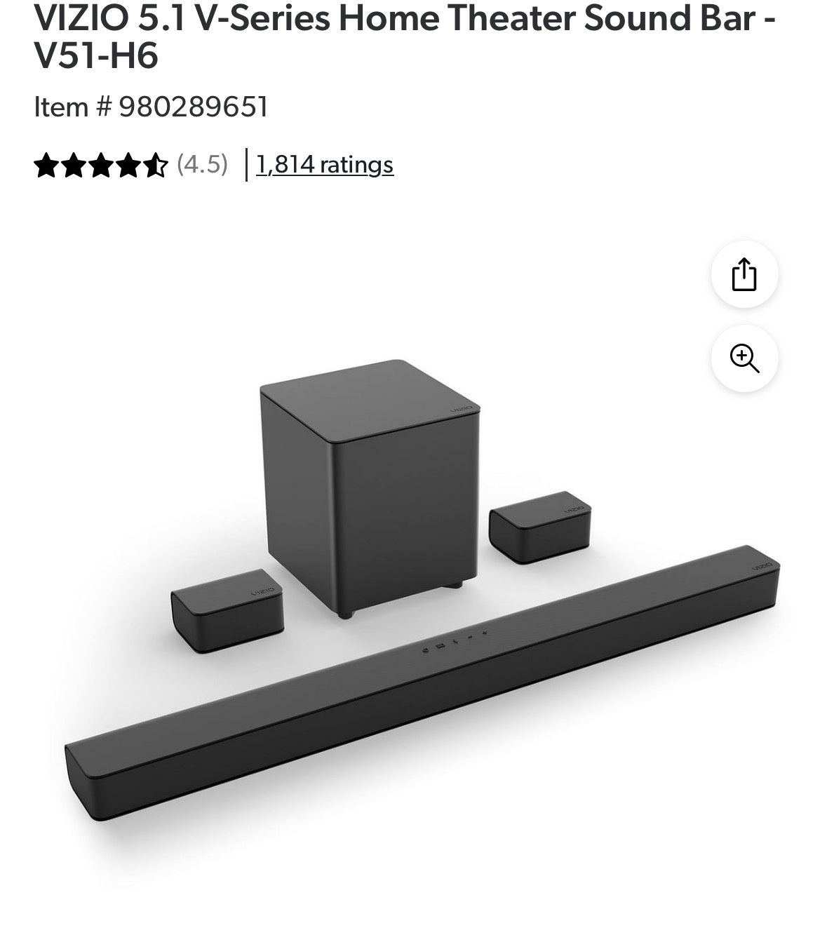 VIZIO Home Theater Sound Bar