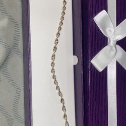 Two-Tone Twist Anklet 