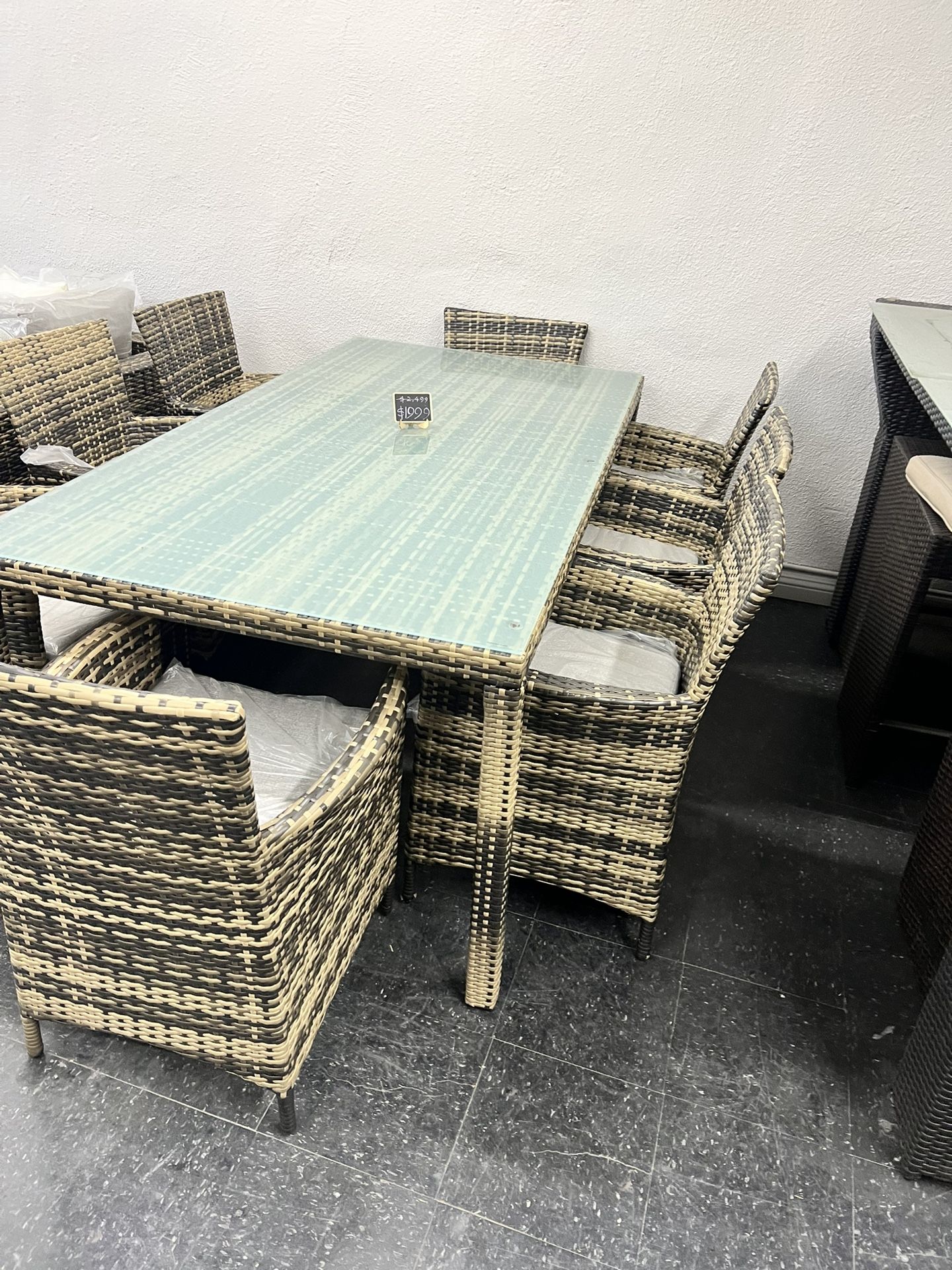 Patio Furniture Large Dinning Table Set