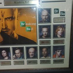Original Breaking Bad Framed Maker Signed Pictures Collage Memorabilia 