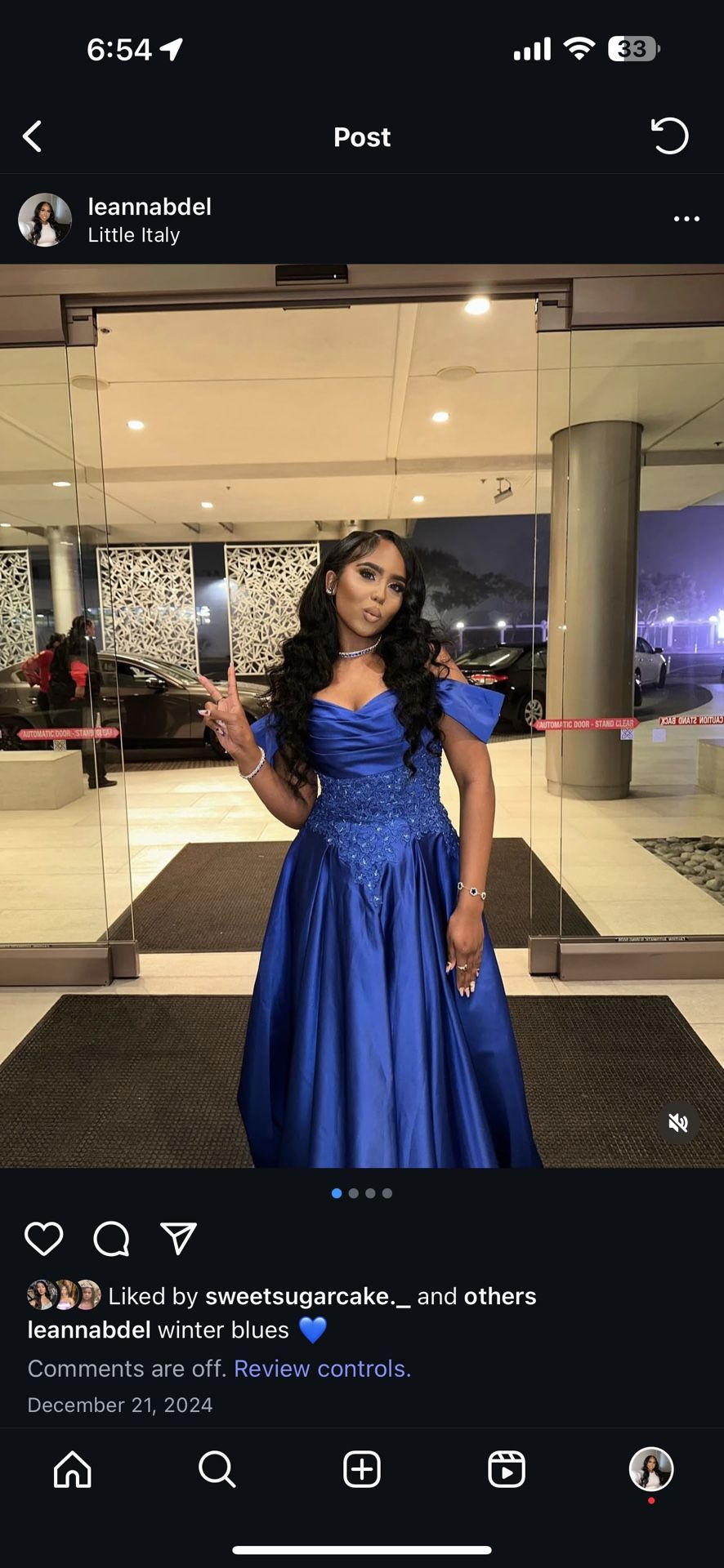 Royal blue A-line Off-the-Shoulder Short Sleeve Sweep Train Satin Prom Dress with Appliqued Beading Pleated Pockets