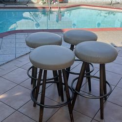 RARE Big And Tall Swivel Cushion Stools