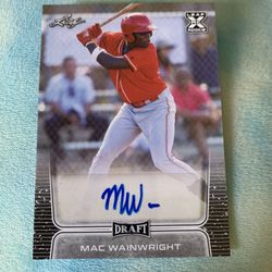 Mac Wainwright 2020 Certified Autograph Rookie Baseball Card Reds