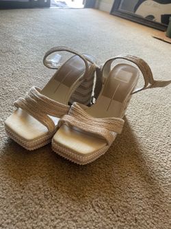 Dolce Vita Anira Pearl Platform Block Heels - Size 7