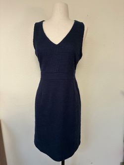 Nicole Miller Navy Blue Bouclé Sheath Dress, size 6