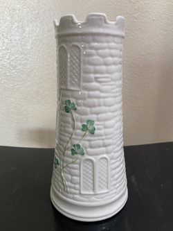 Castle Vase- Fine Parian China-hand Crafted Ireland-Collectible