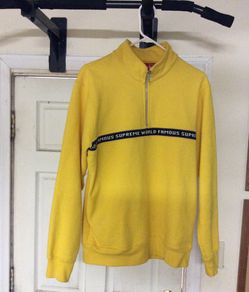 Supreme 1/4 quarter zip yellow