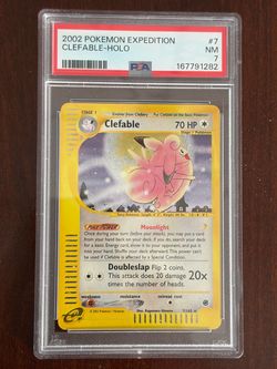 PSA 7 Clefable Holo 2002 Pokemon Expedition #7