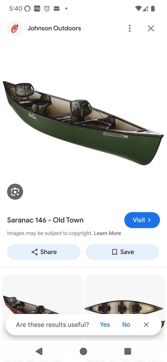 Brand New OLD TOWN Saranac146 Sport FISHING Canoe