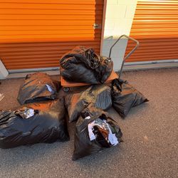 100+ pounds of clothing fabric - all materials - come and get it