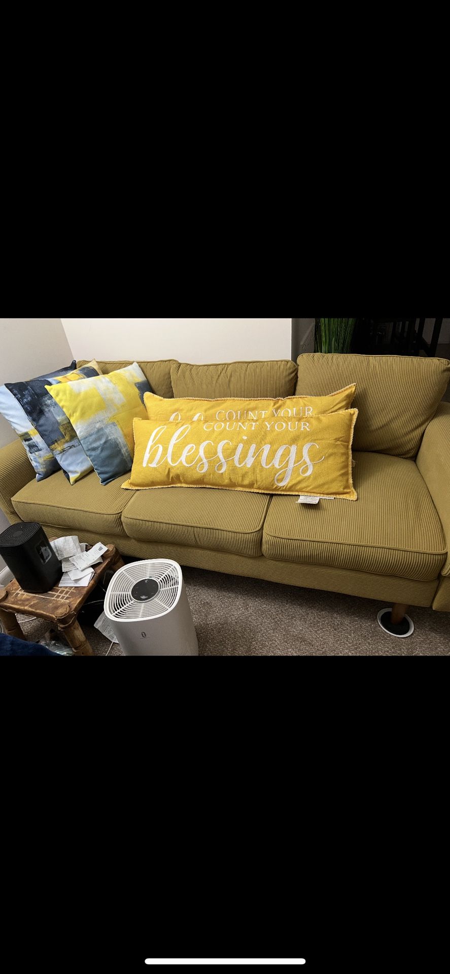 Less than a year and pet free sofa for sale