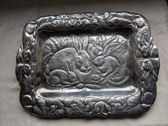 Easter Bunnies Serving Tray Platter Rectangular 
