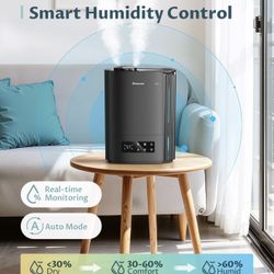 BREEZOME 6L Humidifiers for Bedroom Large Room & Essential Oil Diffuser, Ultrasonic Top Fill Cool Mist Humidifiers for Baby, Plants, Nursery Last up t
