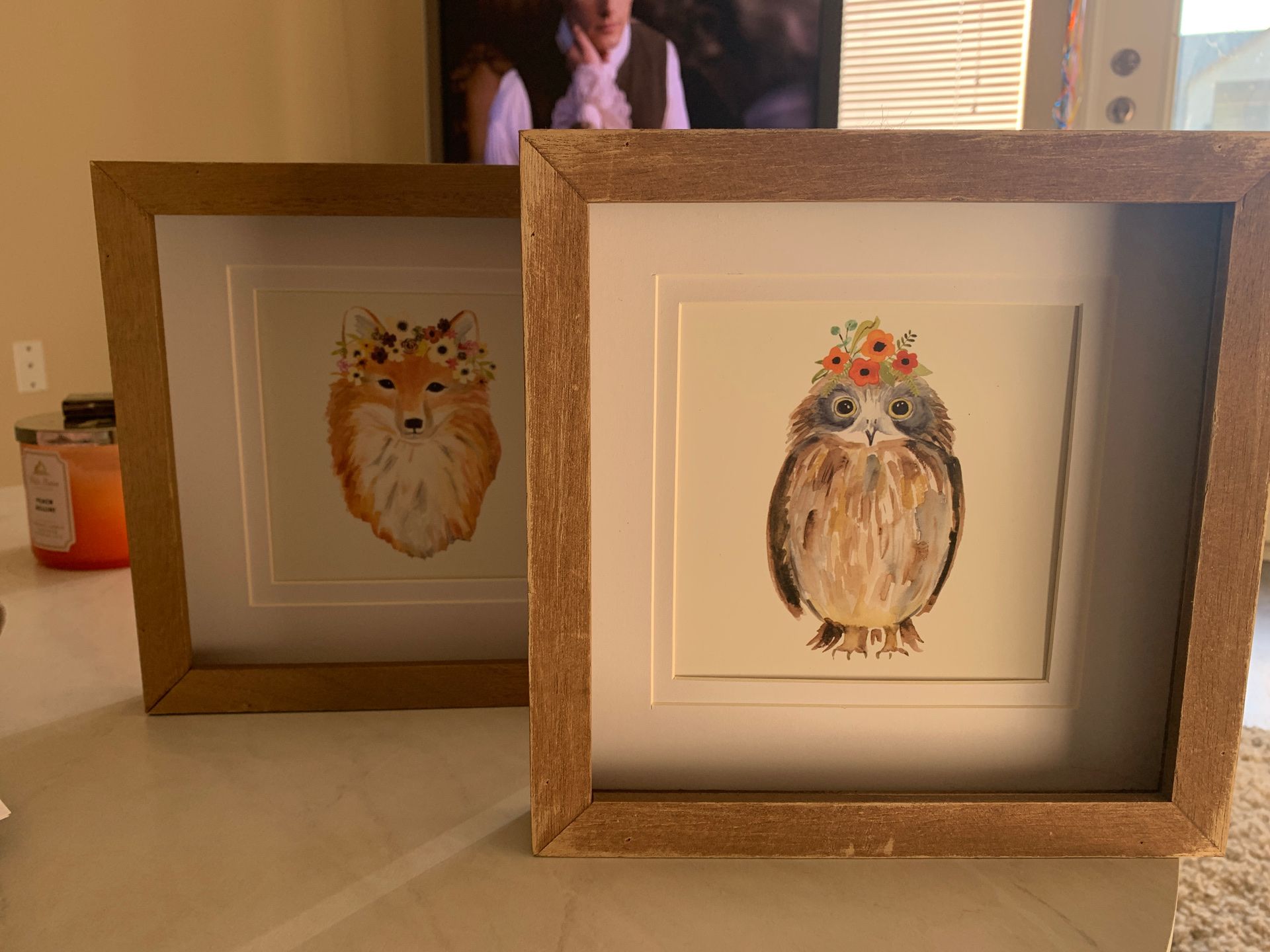 Owl & fox wall decor