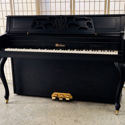 2003 Weber WFX-43 Satin Black Console Piano / Delivery Included   