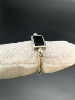 SILVER BLACK ONYX FLIP RNG #34029