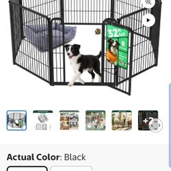 FXW Homeplus Unleashed Indoor Dog Playpen - Stress-Free and Safe Play, Heavy Duty 32 Inch 8 Panels Dog Pen for Small and Medium Dogs, BlackPatented