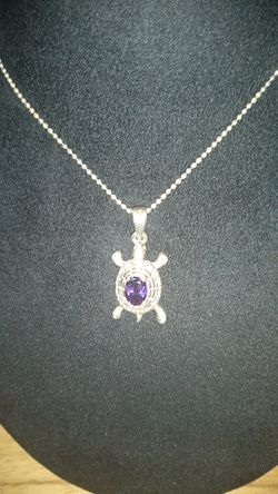 Sterling Silver Turtle Pendent & Chain