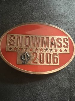 Commemorative, Collectible, Vintage Aspen Belt Buckle w SNOWMASS 2006