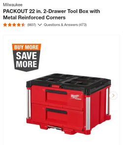 Milwaukee 22 Inch 2 Drawer Tool Box
