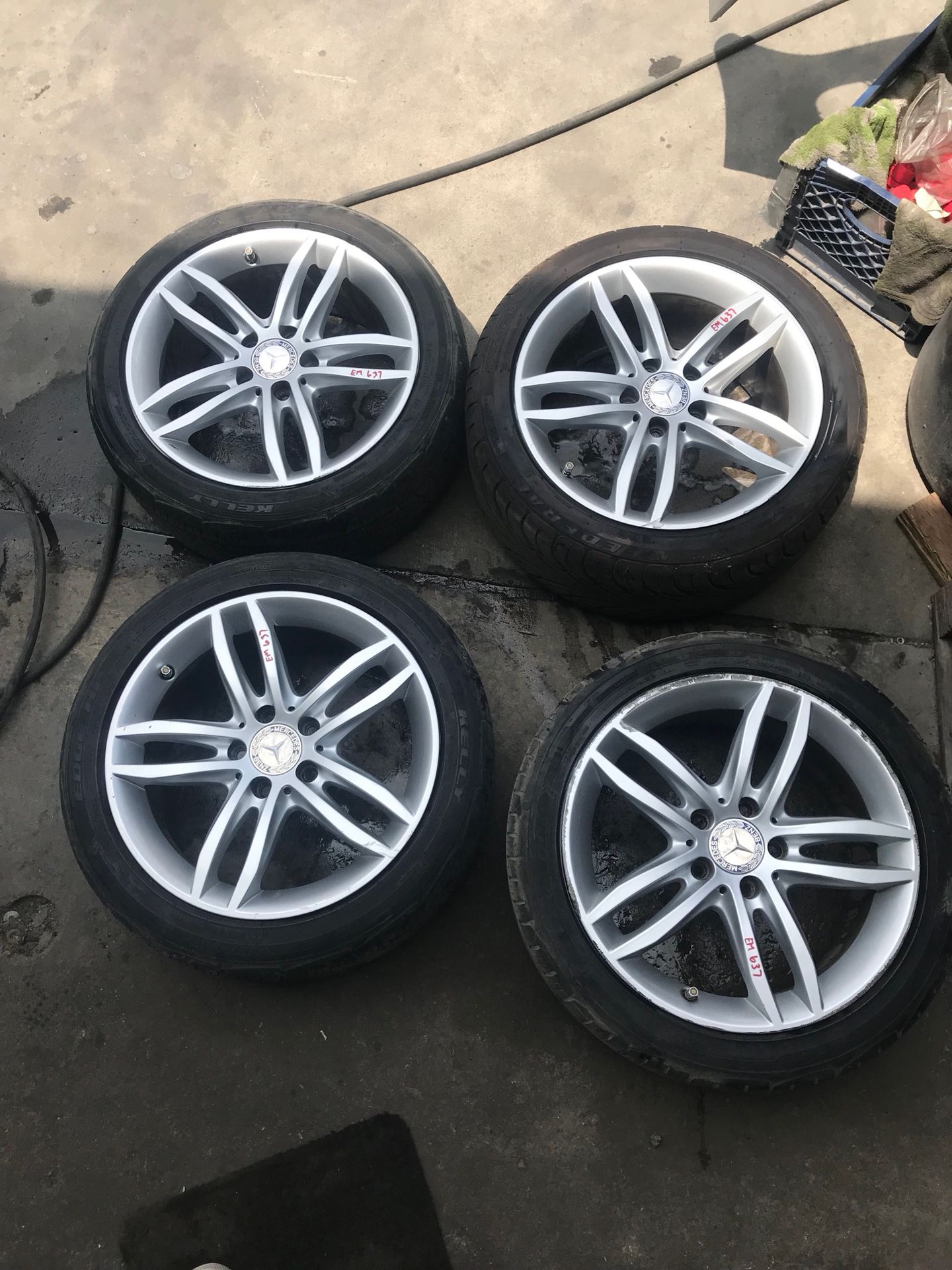 2014 Mercedes C250 set 17” wheels tires